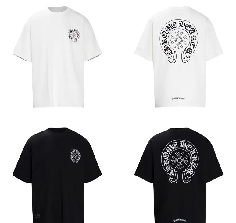 クロムハーツ スクロール ロゴ Tシャツ 半袖 T シャツ メッシュ 生地  10色兼用 男女兼用 レディース メンズ