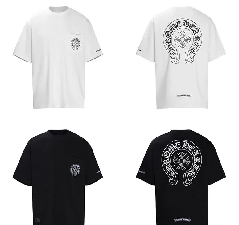 クロムハーツ   半袖 Tシャツ メンズ レディース プリント Tシャツ ホースシュー ファッション 人気 おしゃれ 10色兼用 男女兼用 レディース メンズ