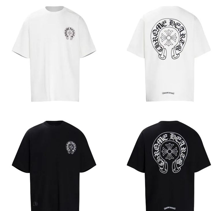 クロムハーツ   半袖 Tシャツ メンズ レディース プリント Tシャツ ホースシュー ファッション 人気 おしゃれ 10色兼用 男女兼用 レディース メンズ