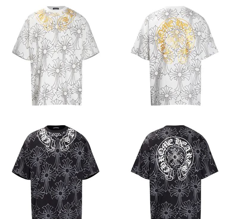 クロムハーツ Neck Logo ネックレター Tシャツ  10色兼用 男女兼用 レディース メンズ