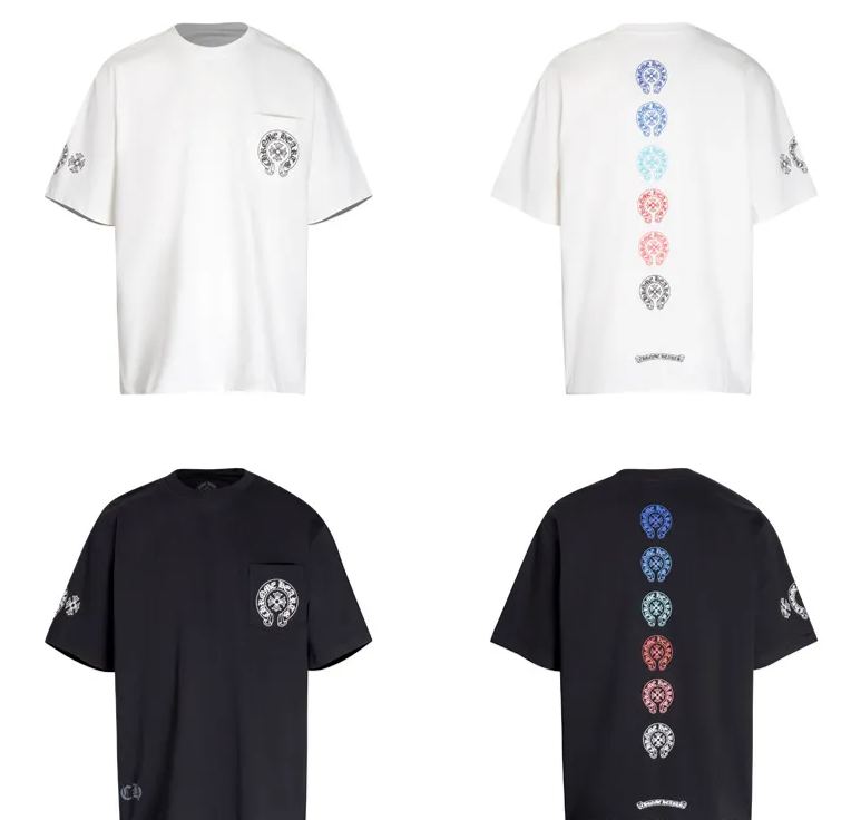 クロムハーツ Neck Logo ネックレター Tシャツ  10色兼用 男女兼用 レディース メンズ