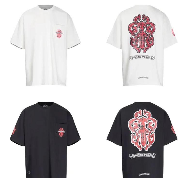 クロムハーツ Neck Logo ネックレター Tシャツ  10色兼用 男女兼用 レディース メンズ