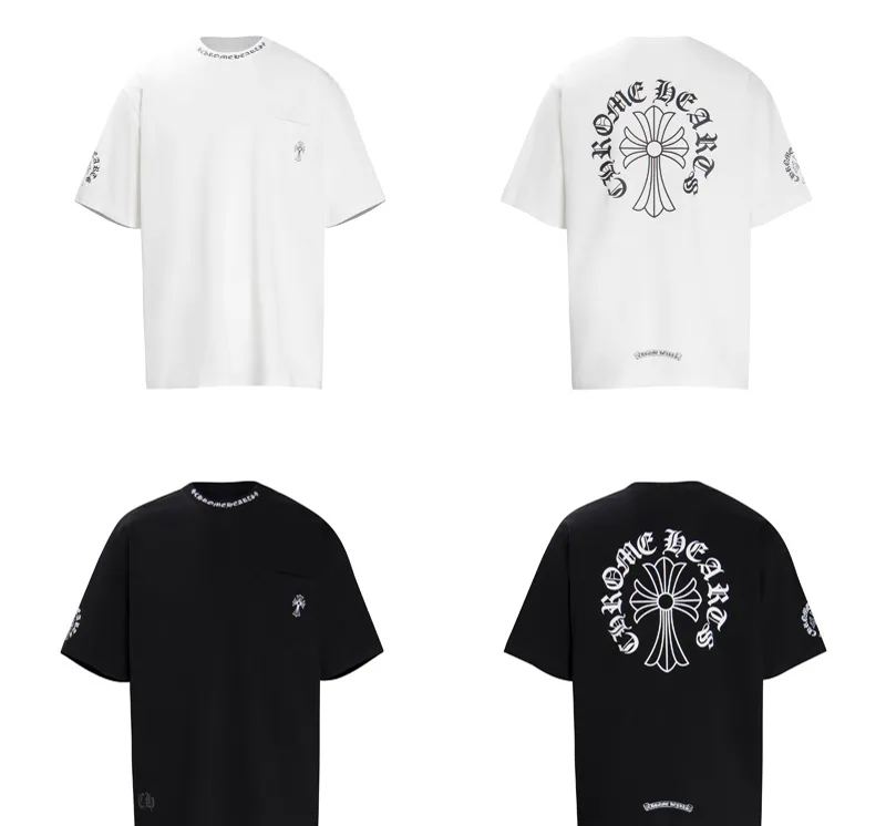 Chrome Hearts ホワイト Tシャツ　クロムハーツ　半袖　シャツ クロムハーツ クラシックホースシューロゴ半袖Tシャツ – SHENGLI ROAD