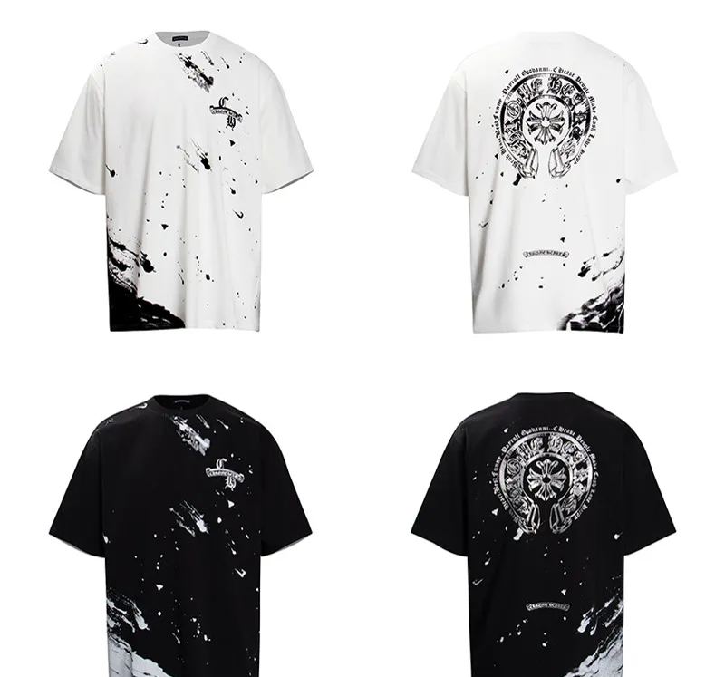 Chrome Hearts アウトドアにも 耐久性のある半袖トップス 2色兼用 男女兼用 レディース メンズ  6035