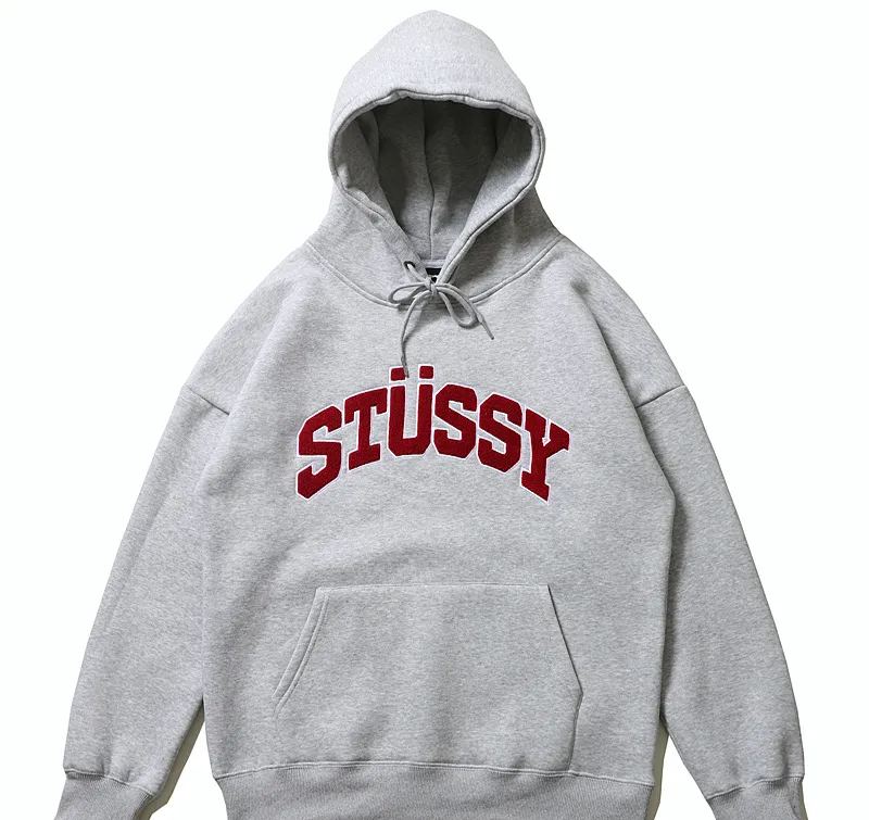 Stussy フード付きスウェットシャツ L グレー 中古・古着通販】stussy (ステューシー) スウェット グレー