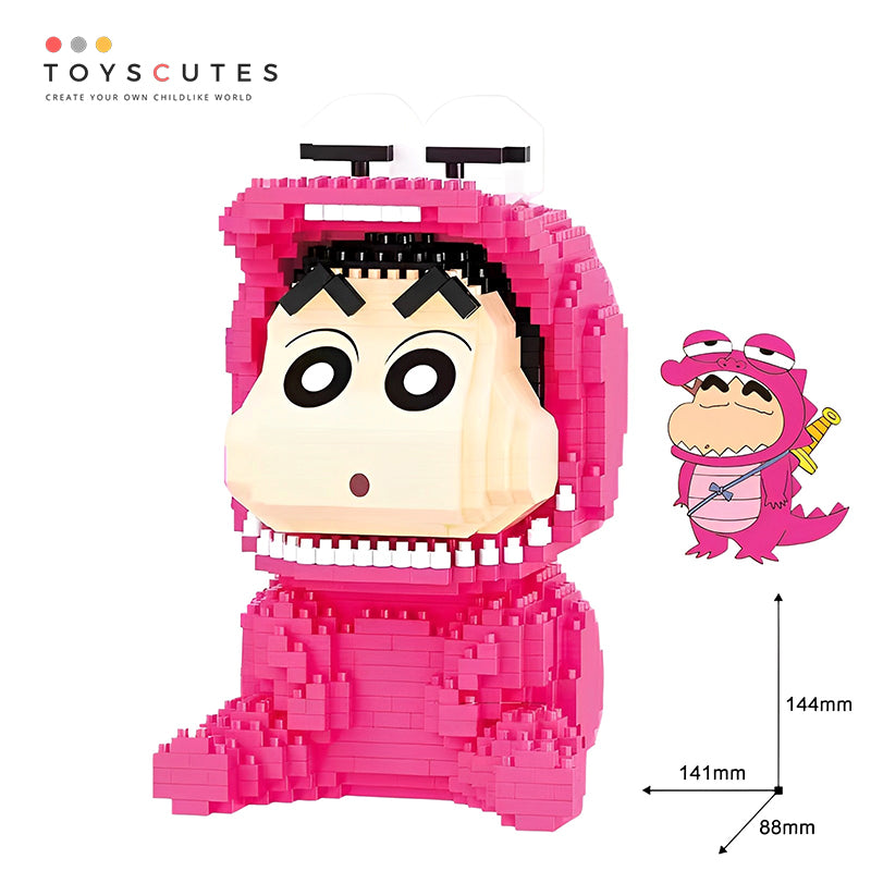 Crayon Shinchan：Nanoblock Pink Dinosaur【144mm】0318-2-2 