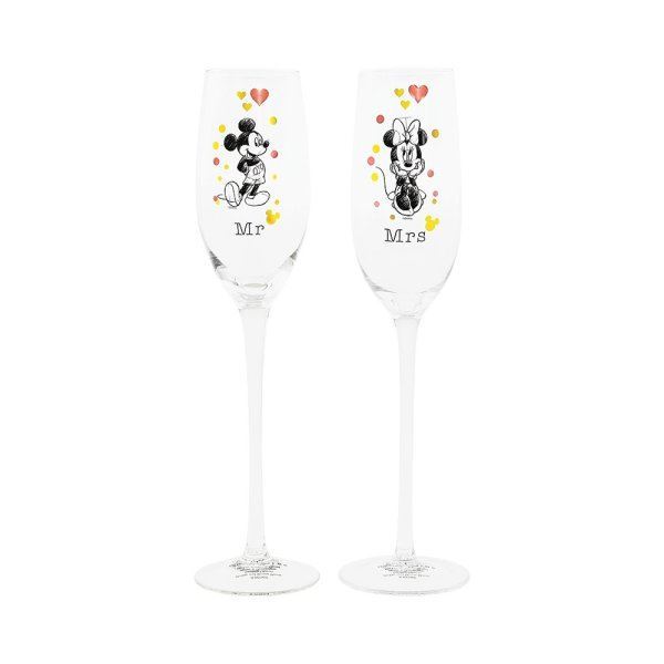 Disney Mickey and Minnie Mouse Toasting Glasses