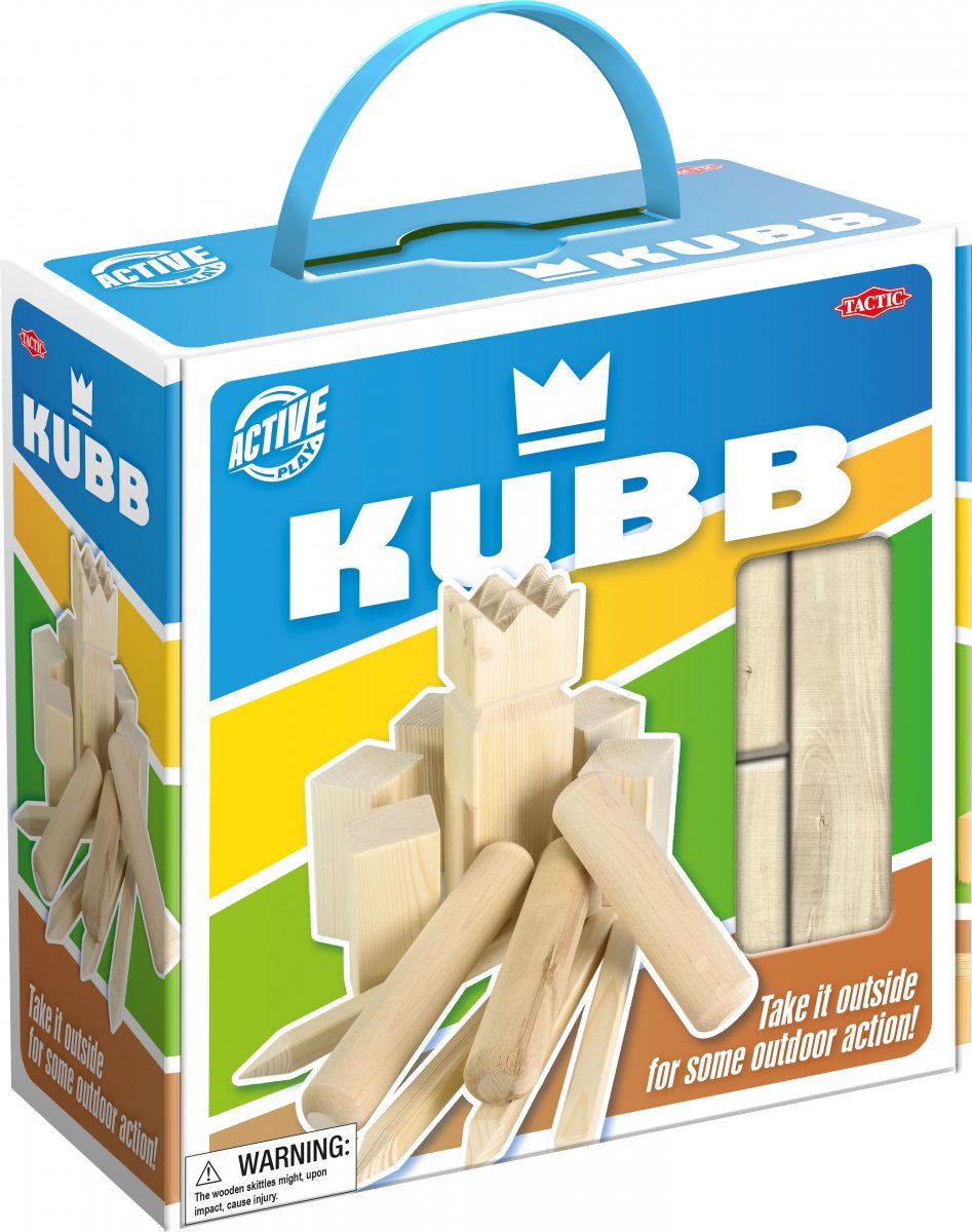 Kubb Game - Cardboard Box with Handle Edition