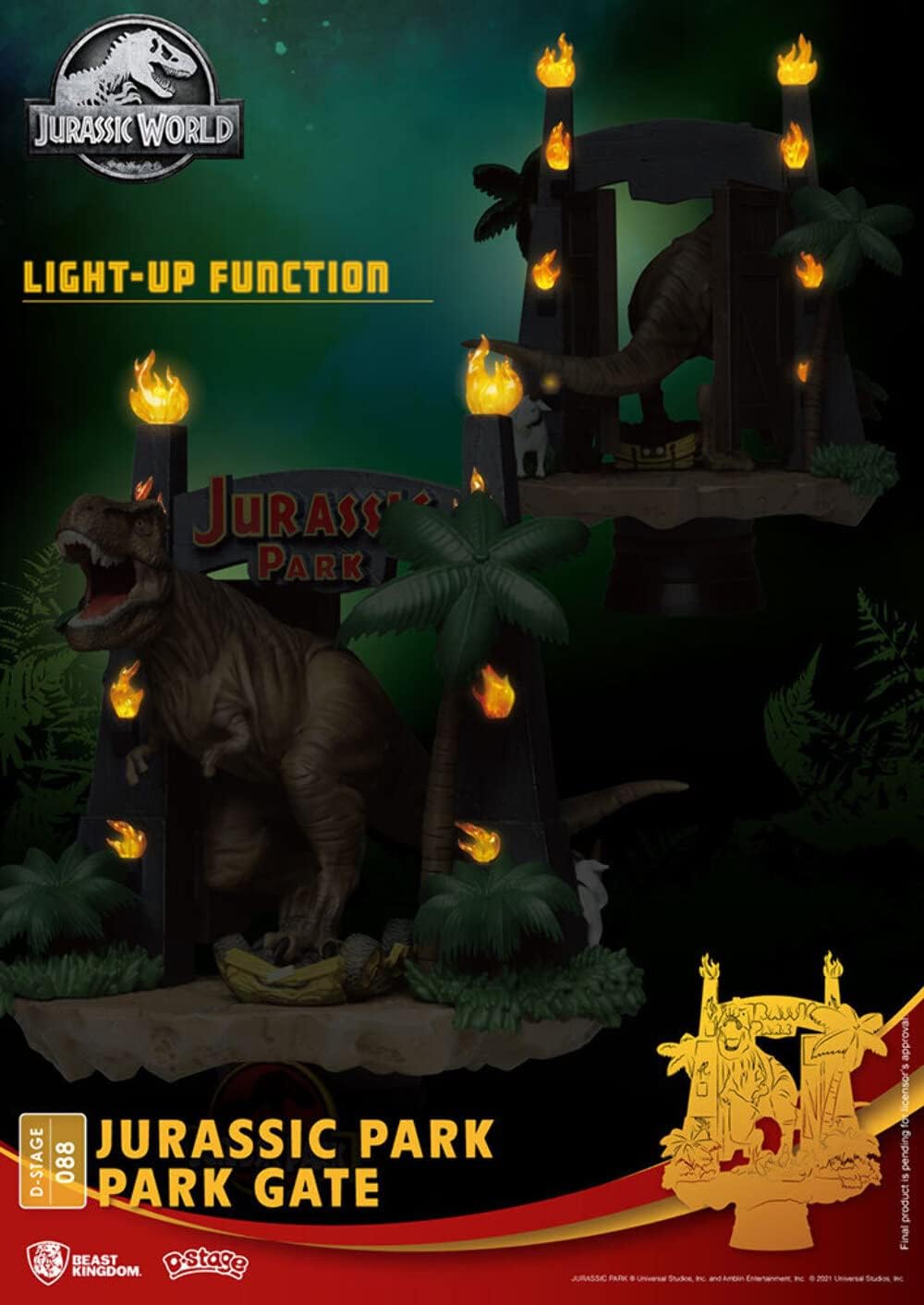 Jurassic Park Beast Kingdom Diorama Park Gate 15 cm