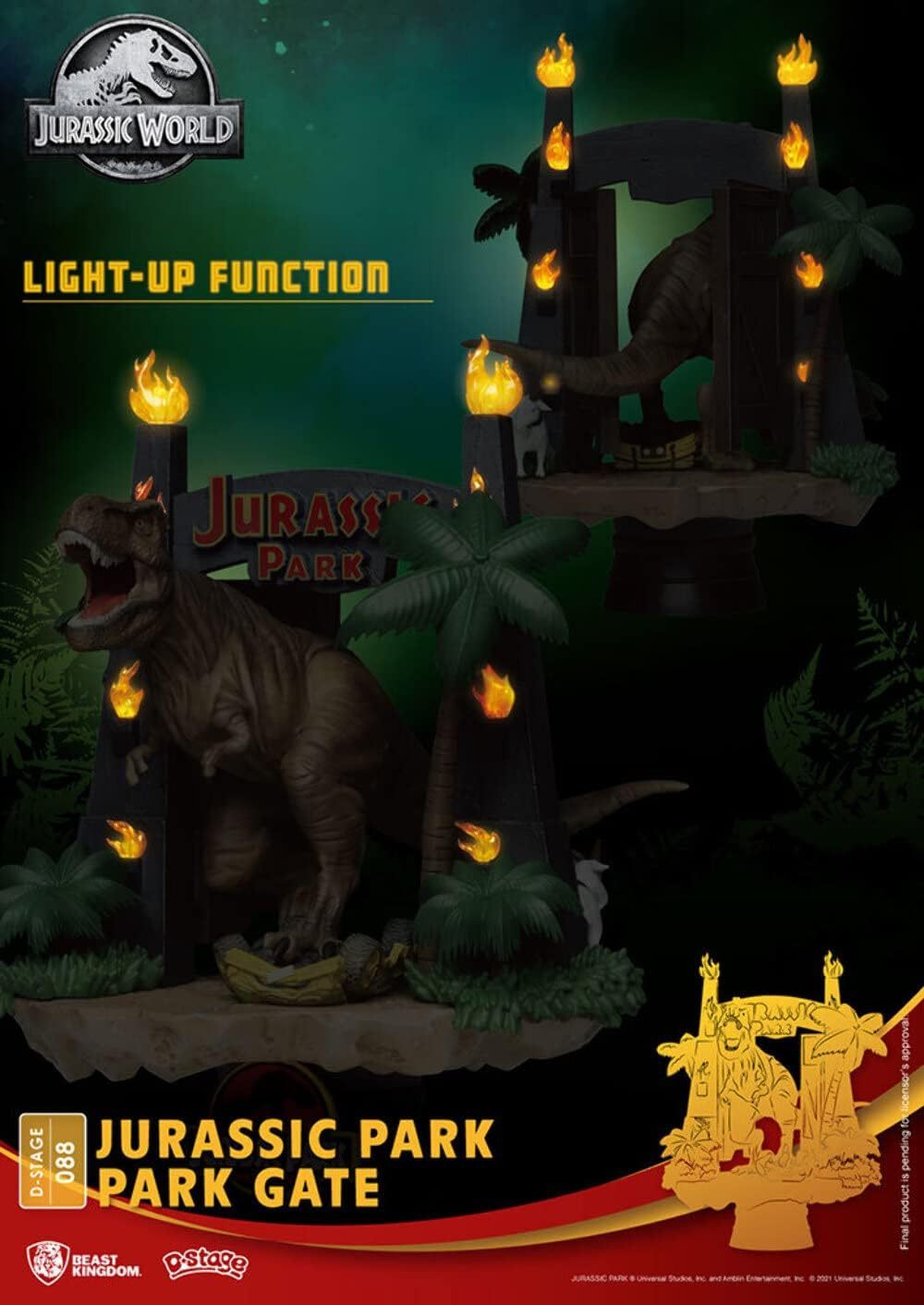 Jurassic Park Beast Kingdom Diorama Park Gate 15 cm