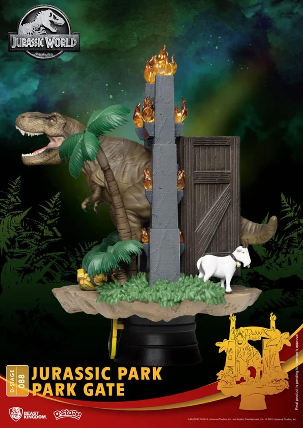 Jurassic Park Beast Kingdom Diorama Park Gate 15 cm