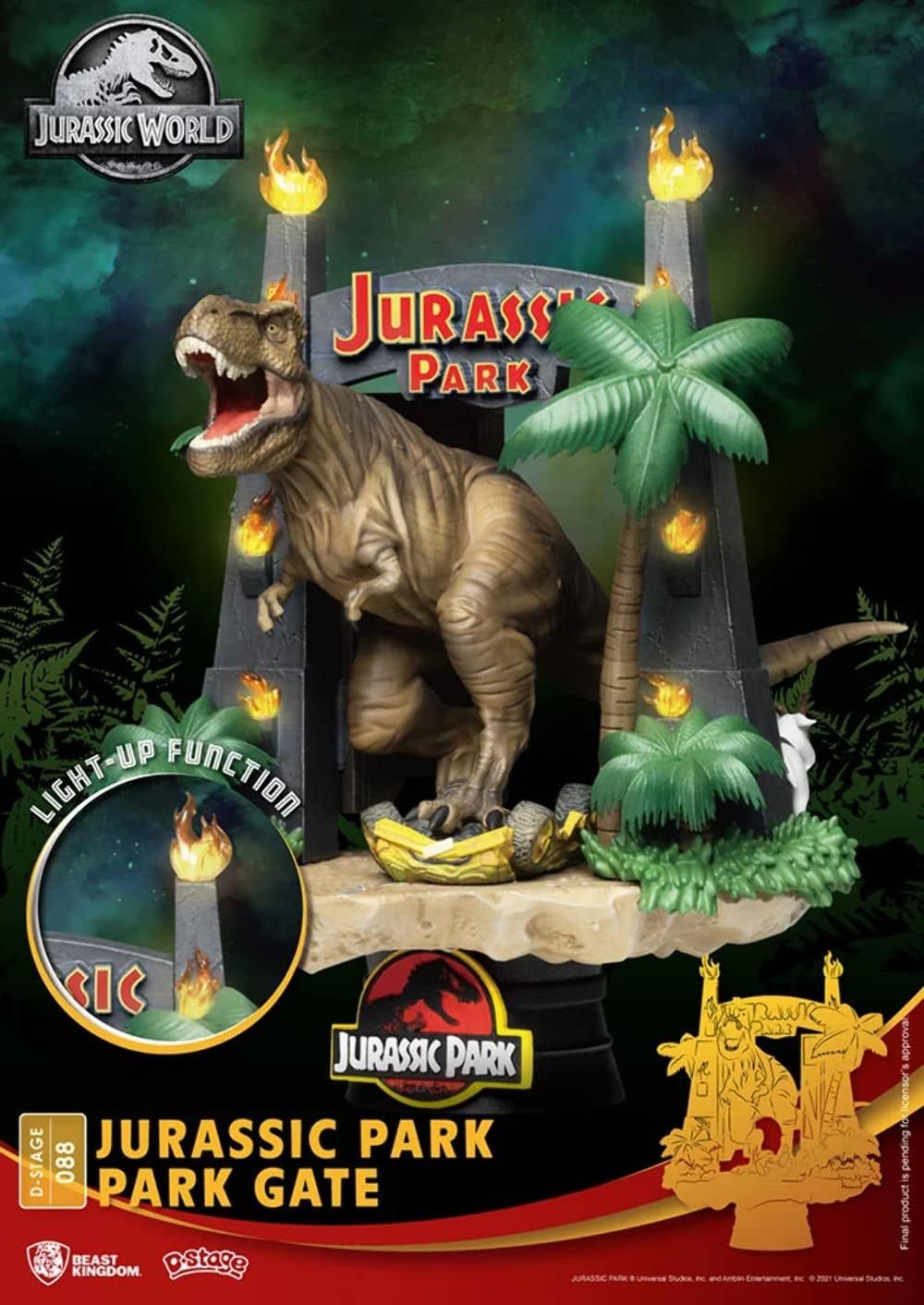 Jurassic Park Beast Kingdom Diorama Park Gate 15 cm