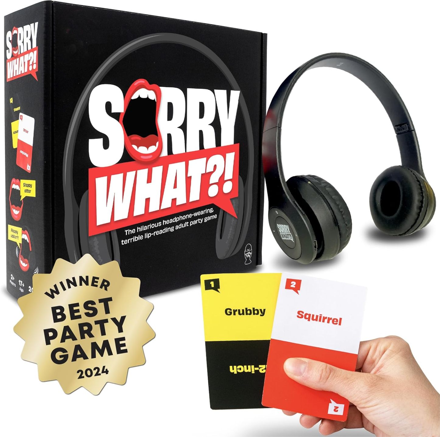 Sorry, What?! Hilarious Terrible Lip Reading Adult Party Game