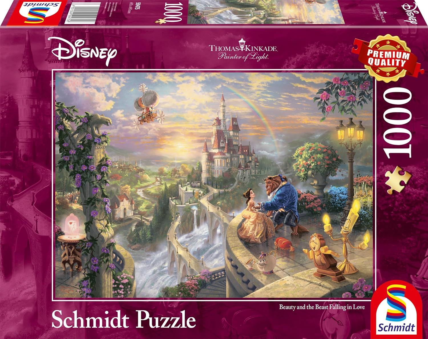 Thomas Kinkade: Disney Beauty and the Beast Falling in Love 1000 Piece –  OZgameshop