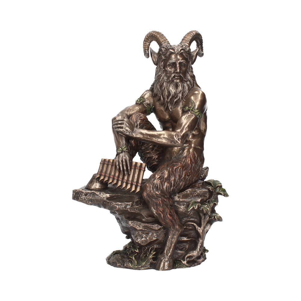 Nemesis Now Pan Fawn With Pan Flutes Finished in Bronze 30.5cm