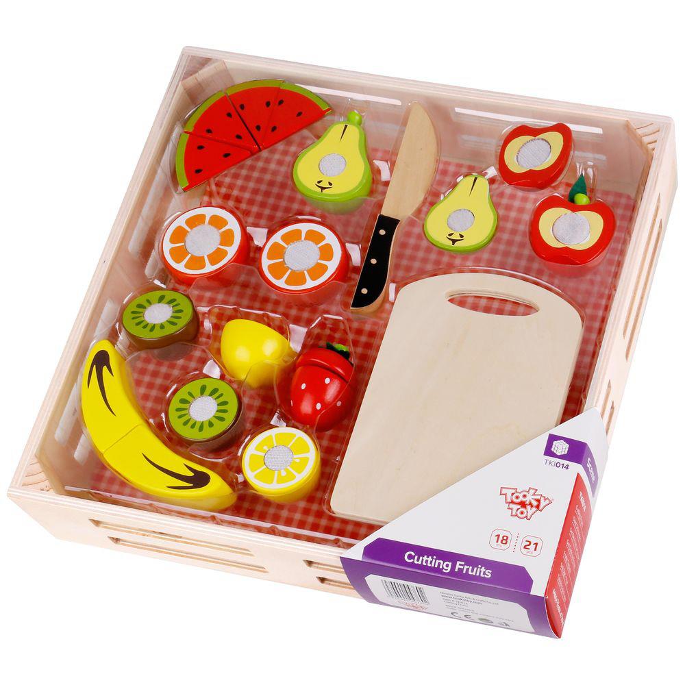 Cutting Fruits with Basket Wooden Playset - Nzgameshop.com