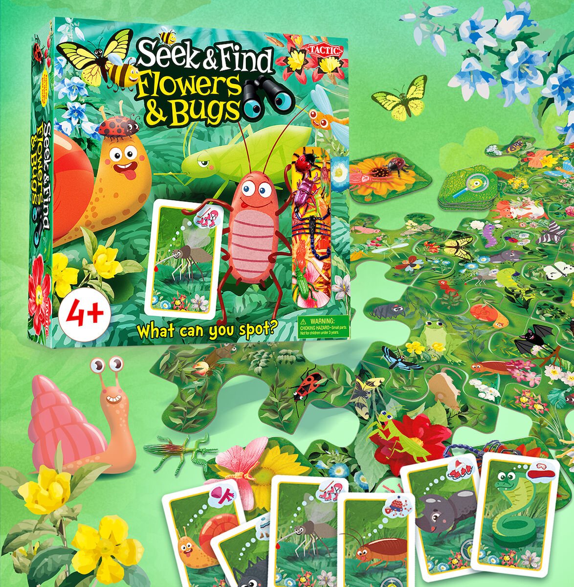 Seek & Find: Flowers and Bugs Board Game