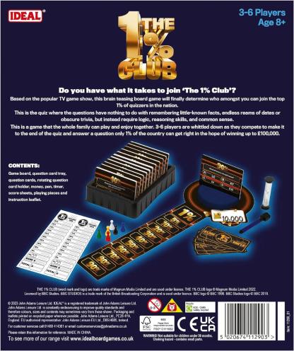 The 1% Club Family Board Game