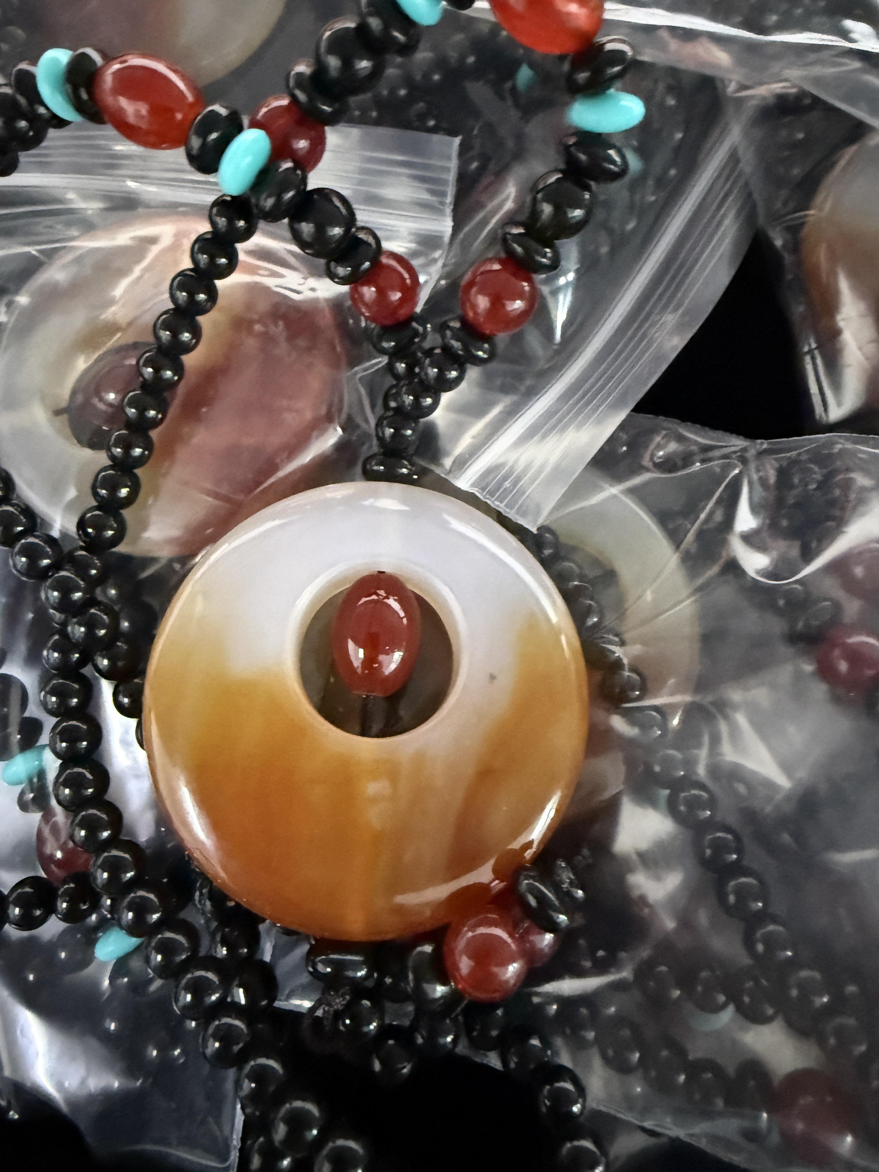 天然玉石玛瑙无事牌