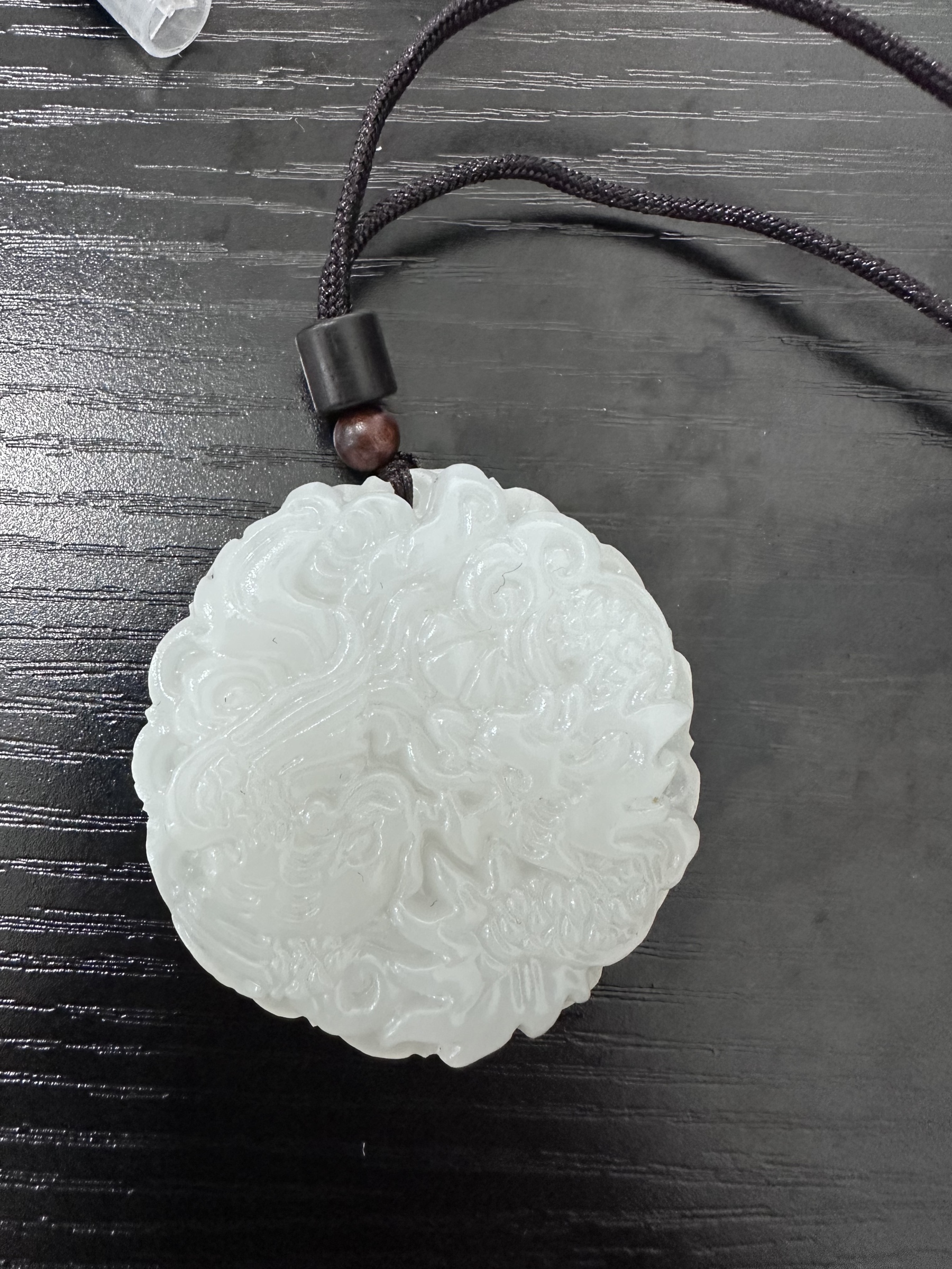 龙凤呈祥和田玉吊坠