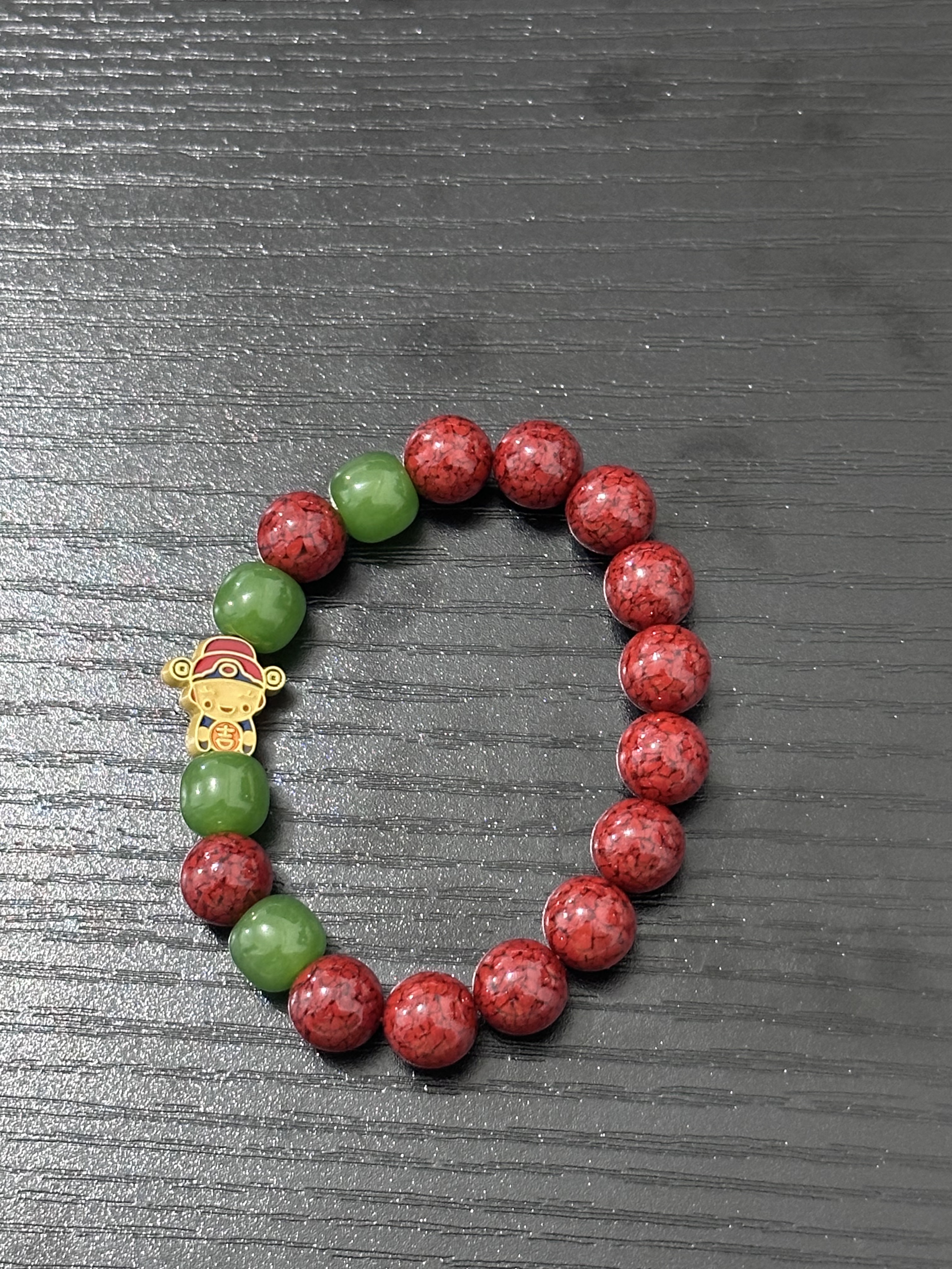 晶体砂+财神单圈手串