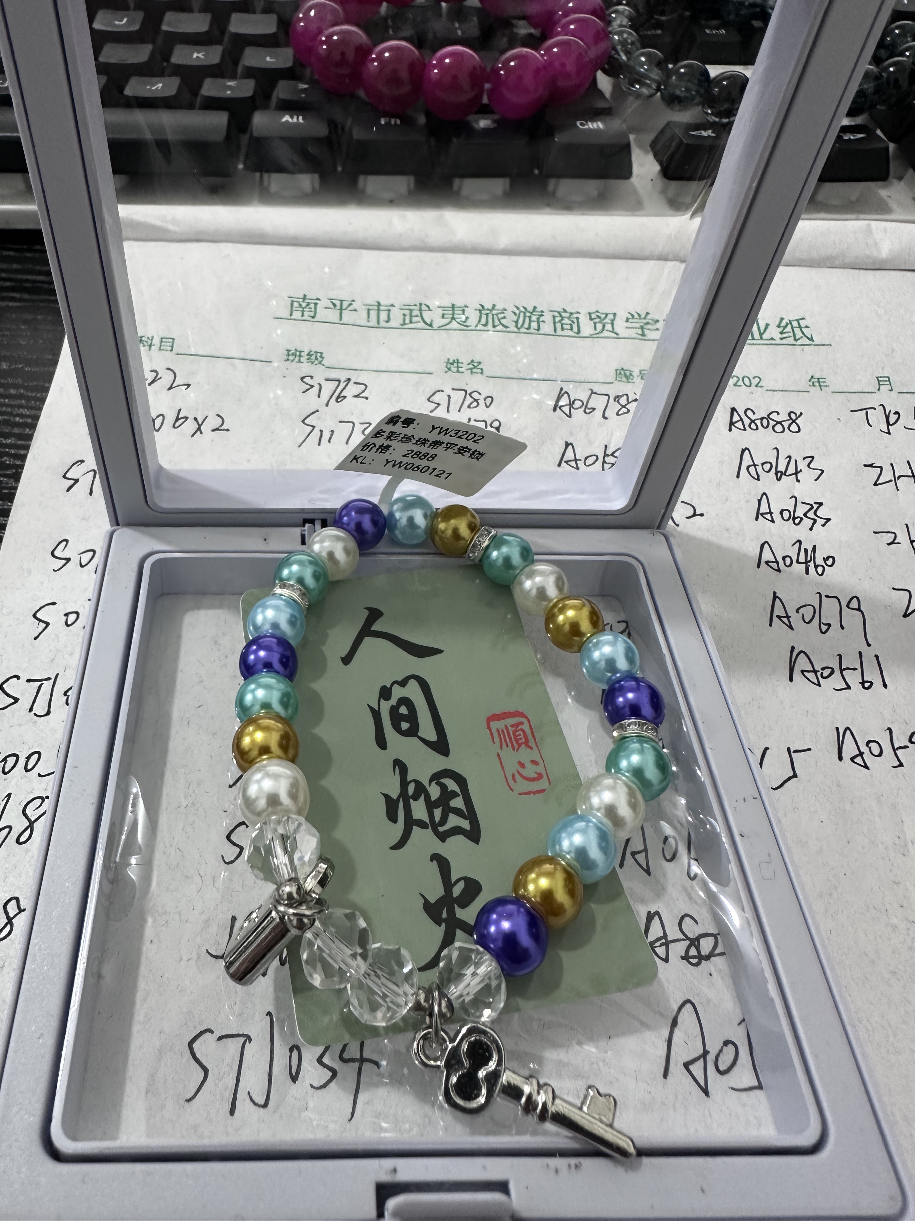 多彩珍珠带瓶安锁