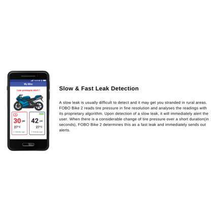 Fobo Bike 2 Smart Bluetooth 5 Tyre Pressure Monitoring System for your Motorcycle