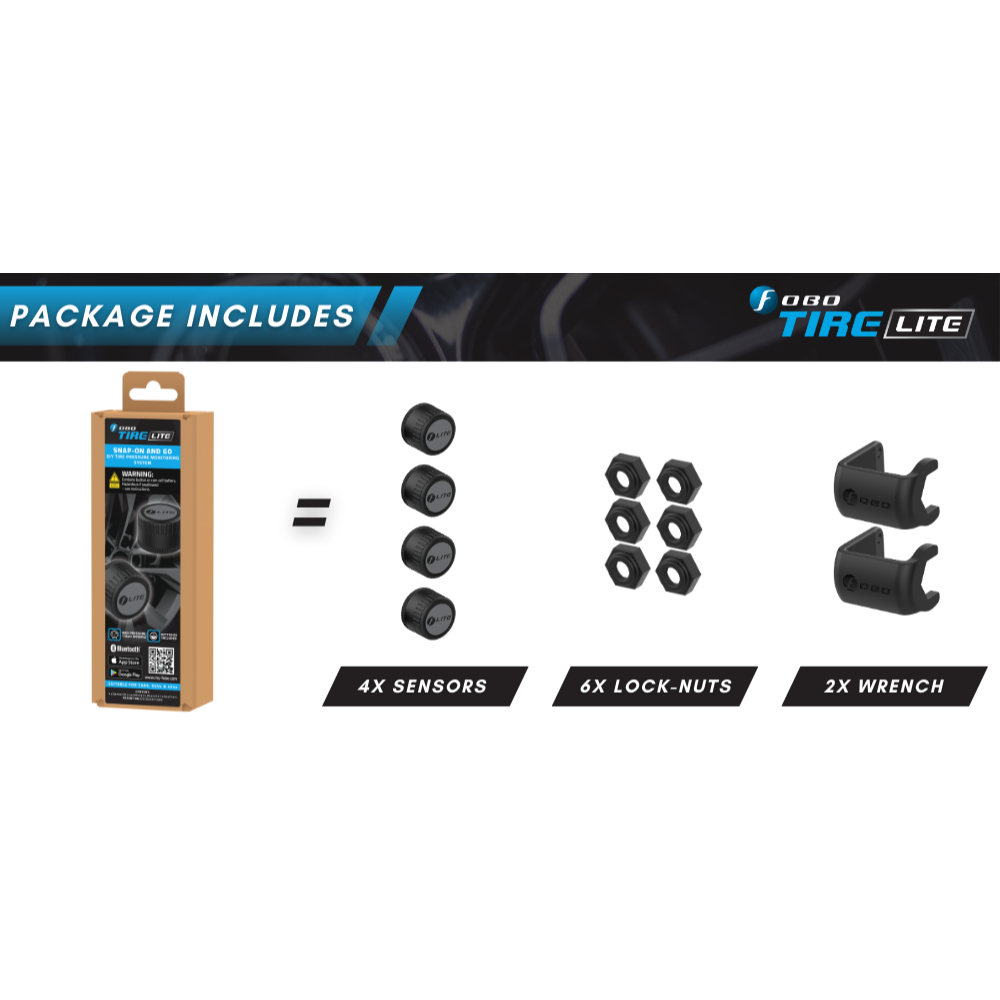 Fobo Tyre Lite Smart Bluetooth 5 Tyre Pressure Monitoring System for your car (New)
