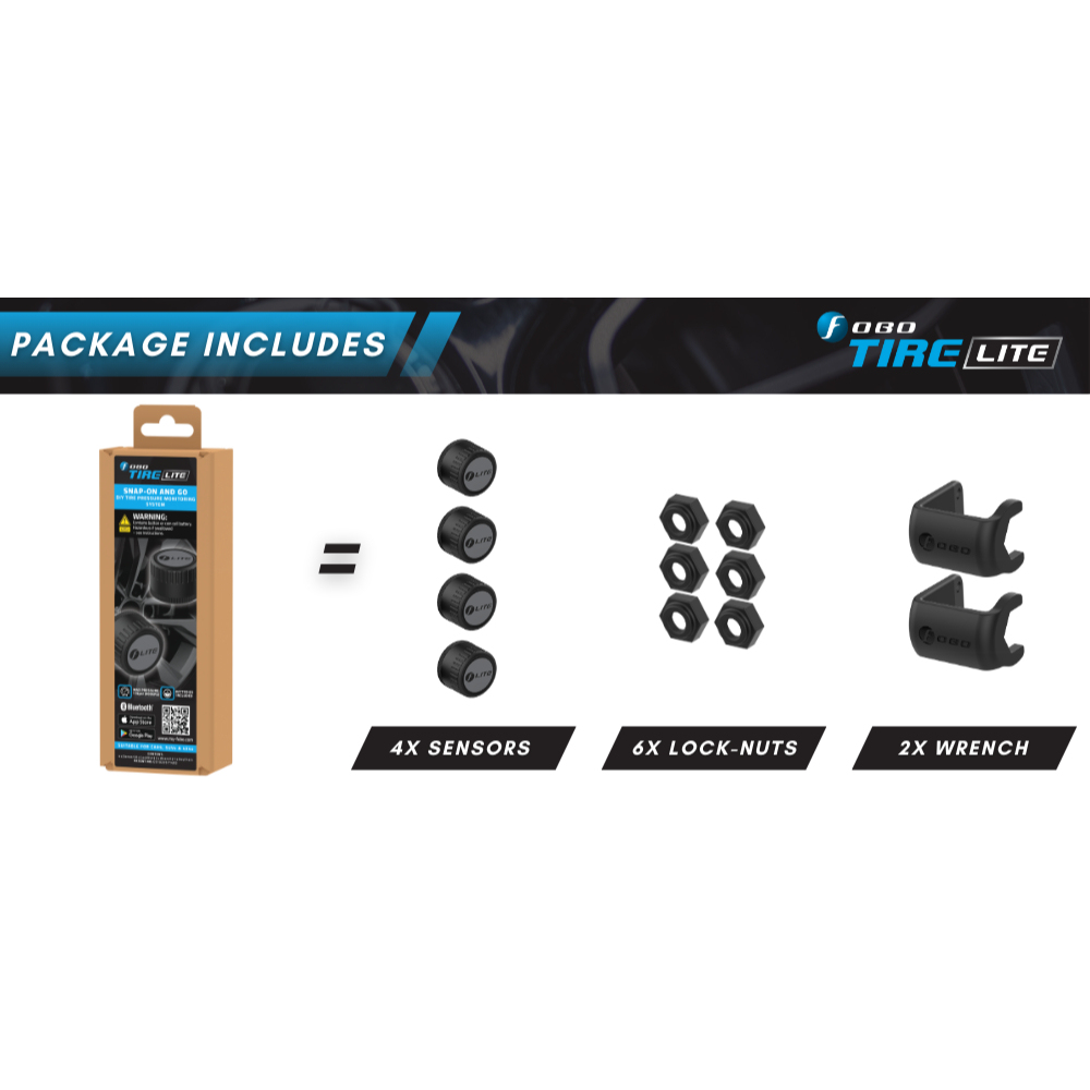 Fobo Tyre Lite Smart Bluetooth 5 Tyre Pressure Monitoring System for your car (New)