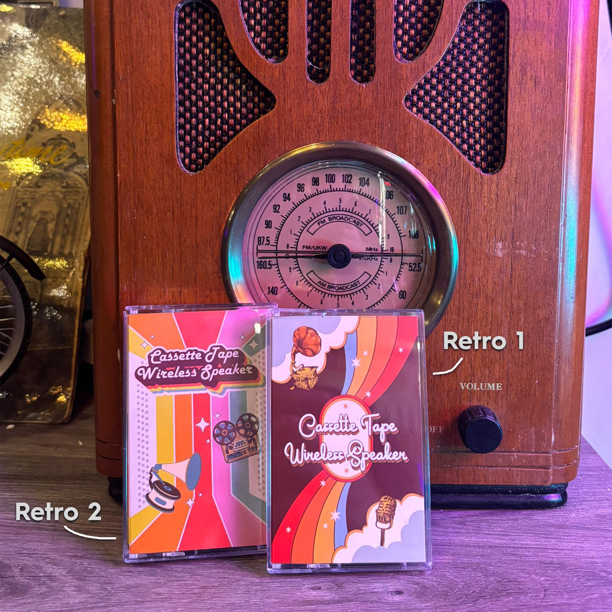 Classic Nostalgia Music Mp3 Player Nostalgia Cassette Adapter Tape Retro Wireless Speaker