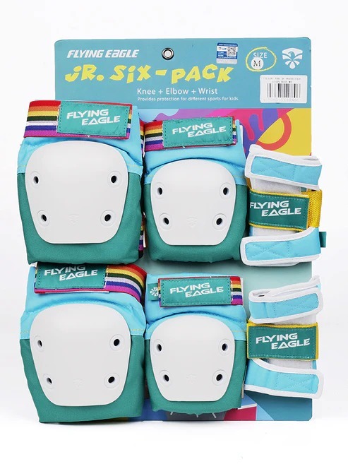 FLYING EAGLE - Rainbow Blue Valiant Pro Jr Protective Padset