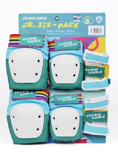 FLYING EAGLE - Rainbow Blue Valiant Pro Jr Protective Padset