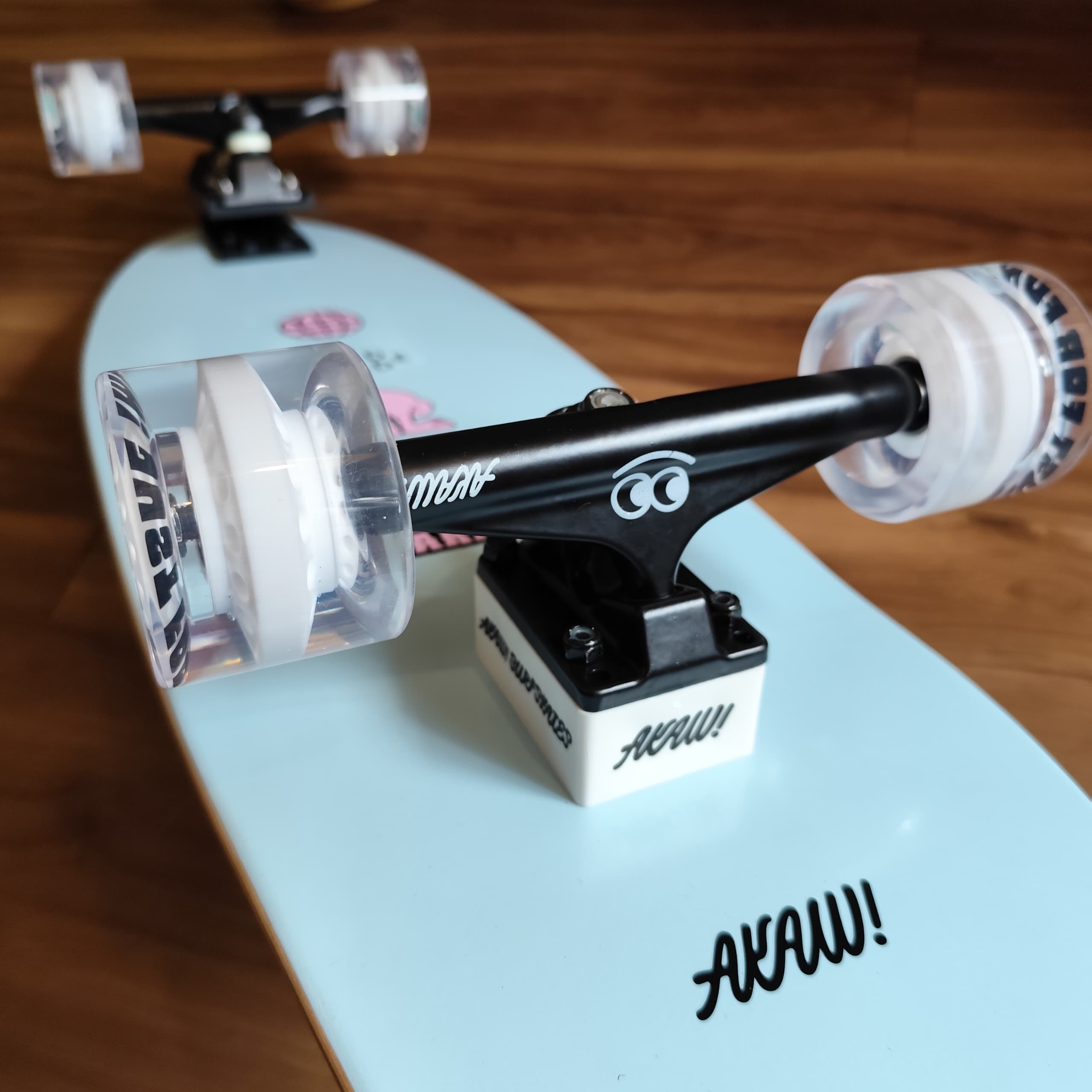 AKAW! - Blue Concrete Beach 10" x 32" Complete Surfskate Cruiser Skateboard