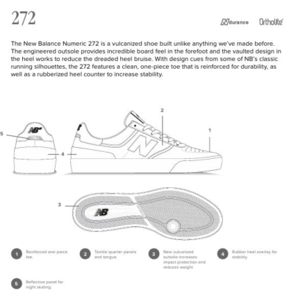 NB NUMERIC - 272 (SLI Sea Salt / Midnight) Skate Shoes