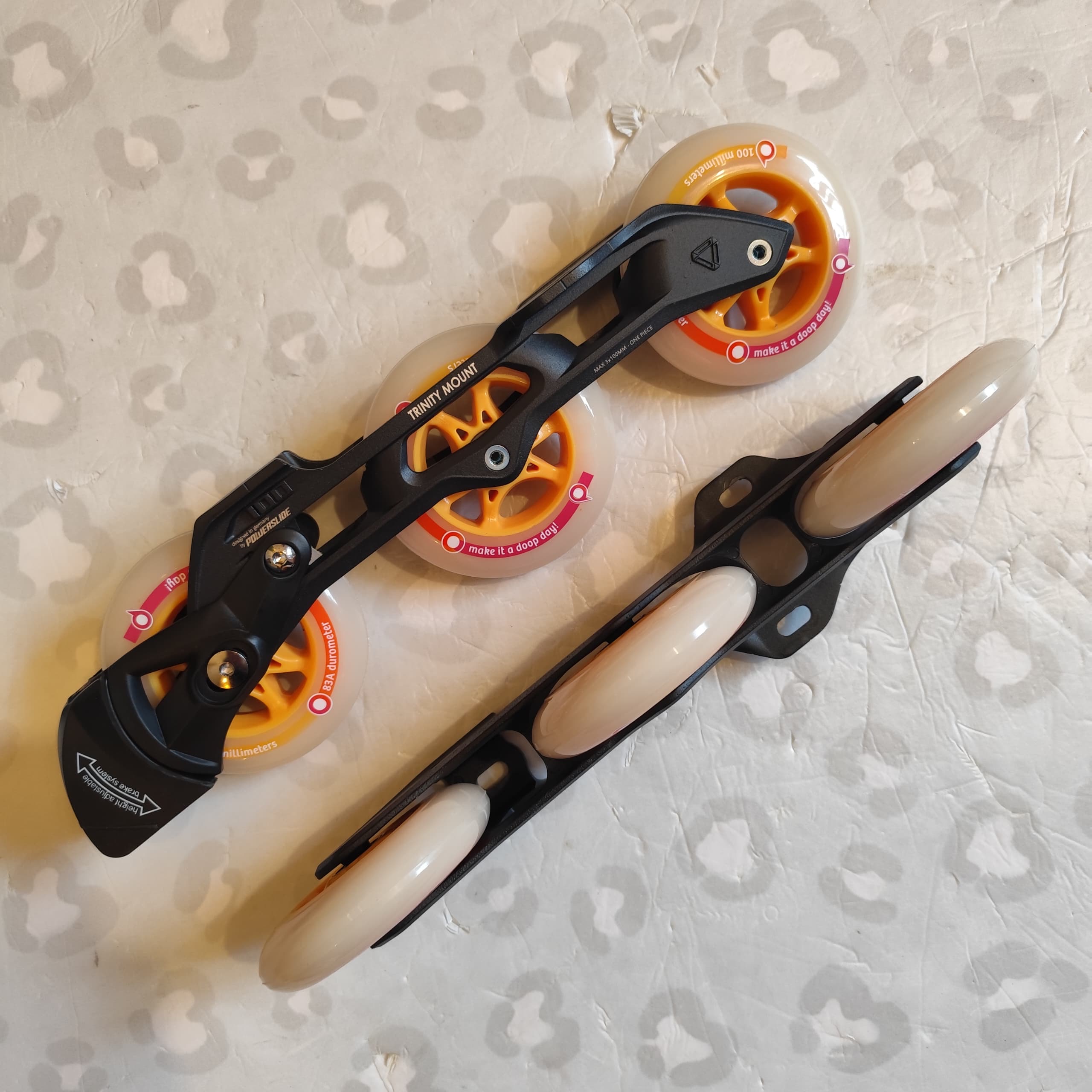 POWERSLIDE - Elite 100mm Trinity Inline Skate Frameset (Black / Yellow)