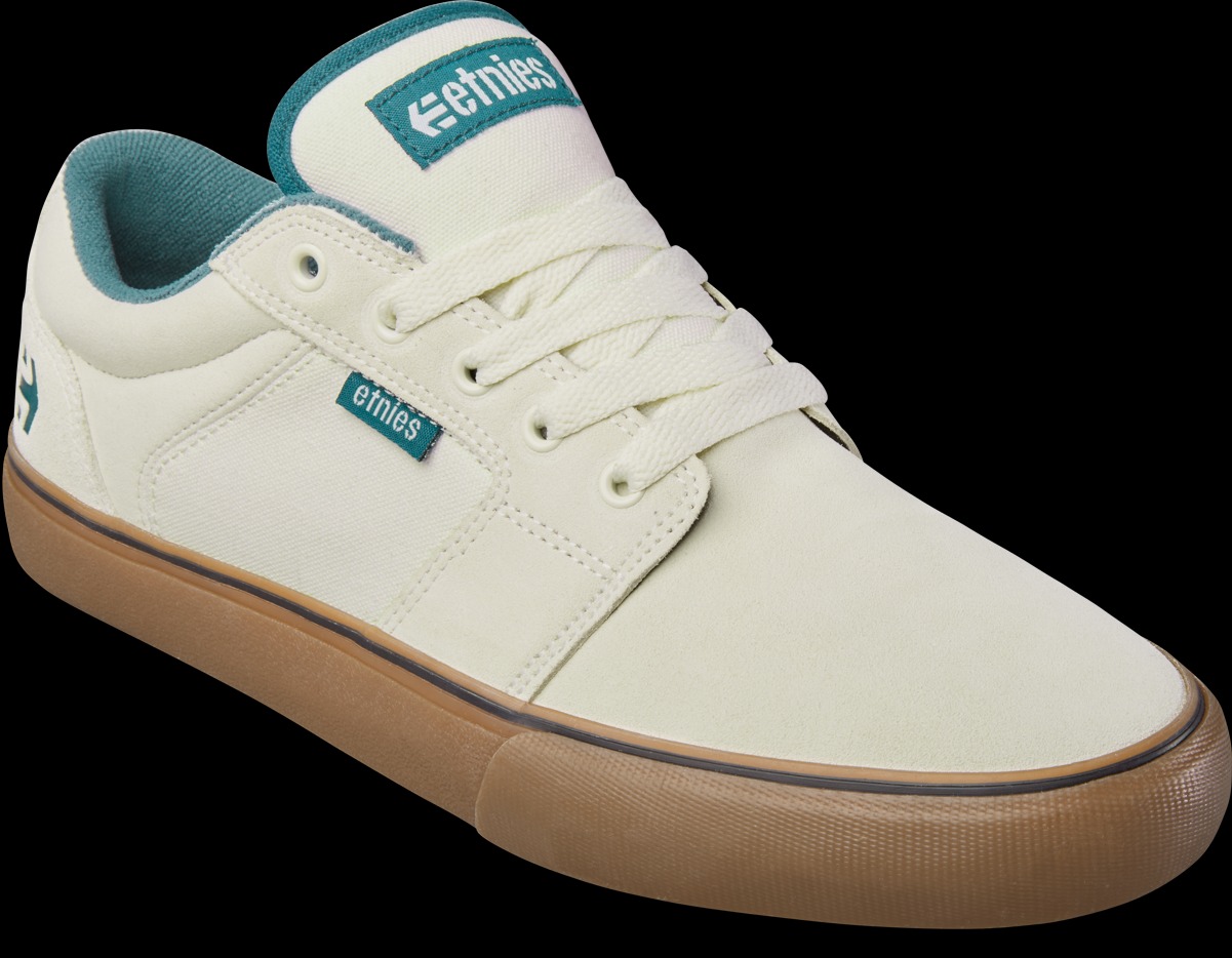 ETNIES - Barge LS (White / Blue / Gum) Suede Skate Shoes