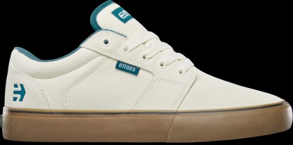 ETNIES - Barge LS (White / Blue / Gum) Suede Skate Shoes