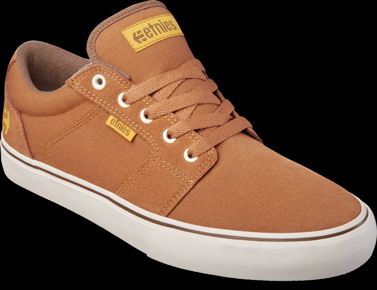 ETNIES - Barge LS (Brown / Gold / Yellow) Suede Skate Shoes