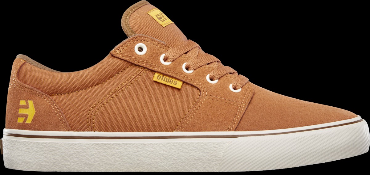 ETNIES - Barge LS (Brown / Gold / Yellow) Suede Skate Shoes