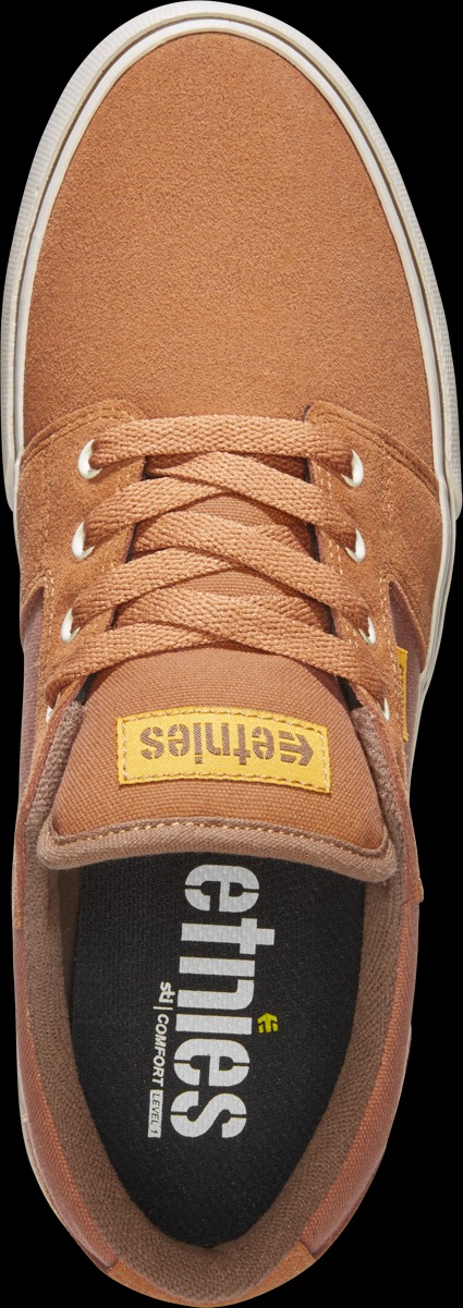 ETNIES - Barge LS (Brown / Gold / Yellow) Suede Skate Shoes