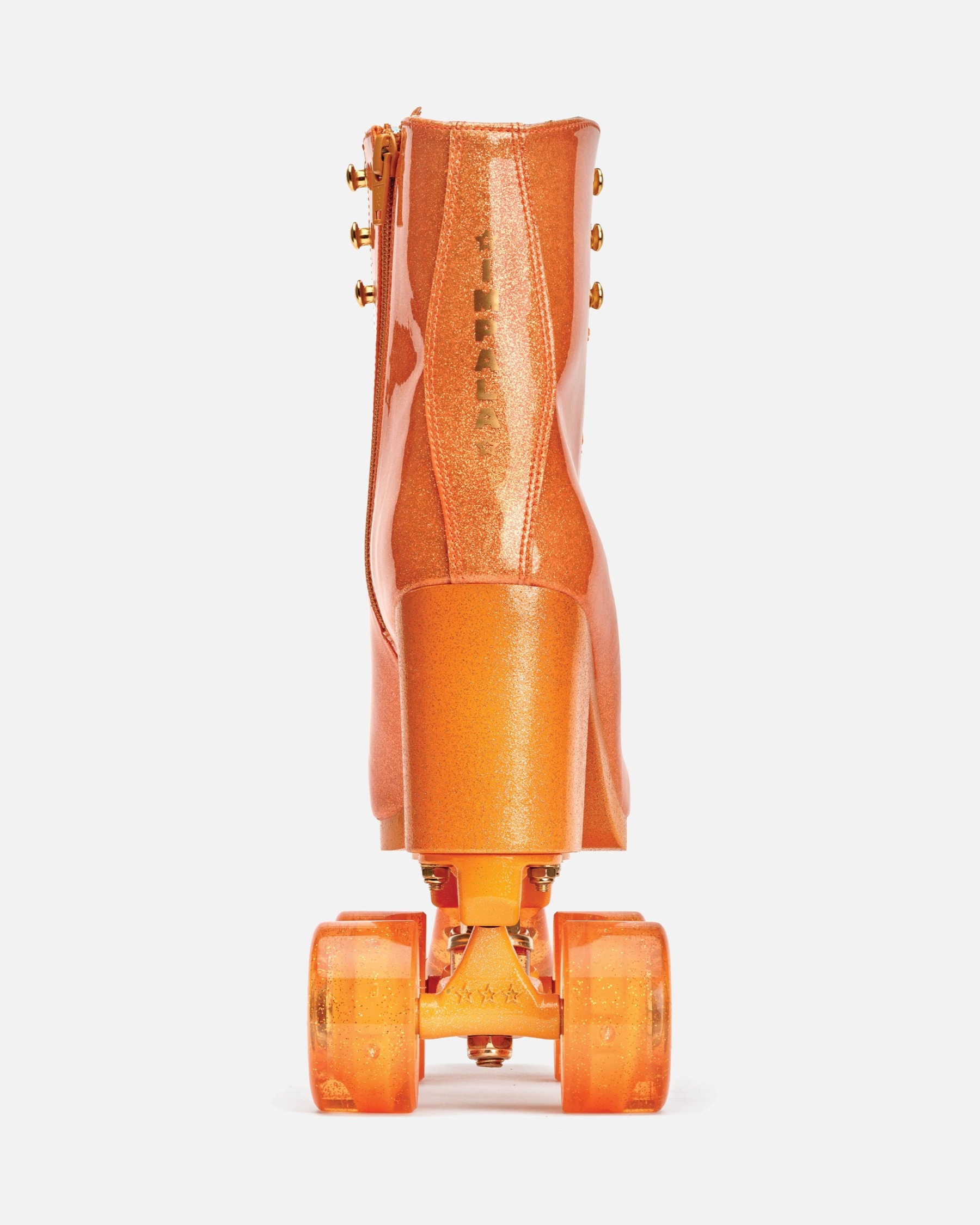 IMPALA - Marawa High Heel Orange Sparkle Quad Roller Skates