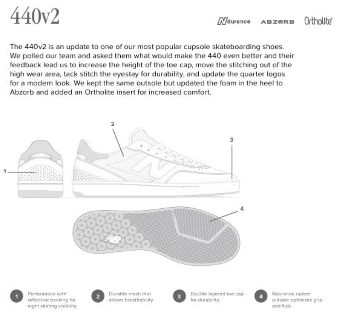 NB NUMERIC - 440 V2 Low (JL2 Incense / Rich Oak) Skate Shoes