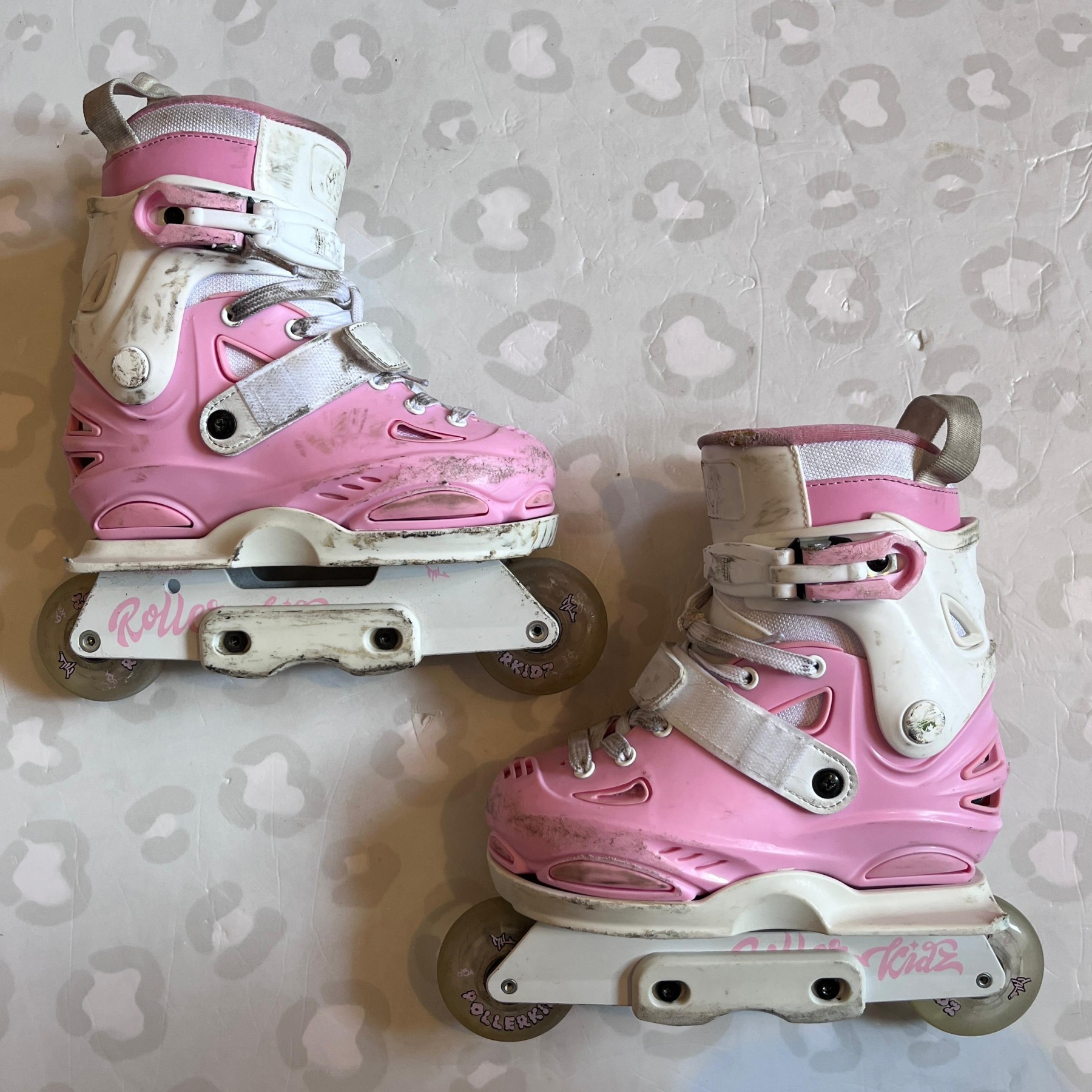 ROLLERKIDZ - A Series Pink Kids Adjustable Aggressive Inline Skates (EU32-35 / USED)