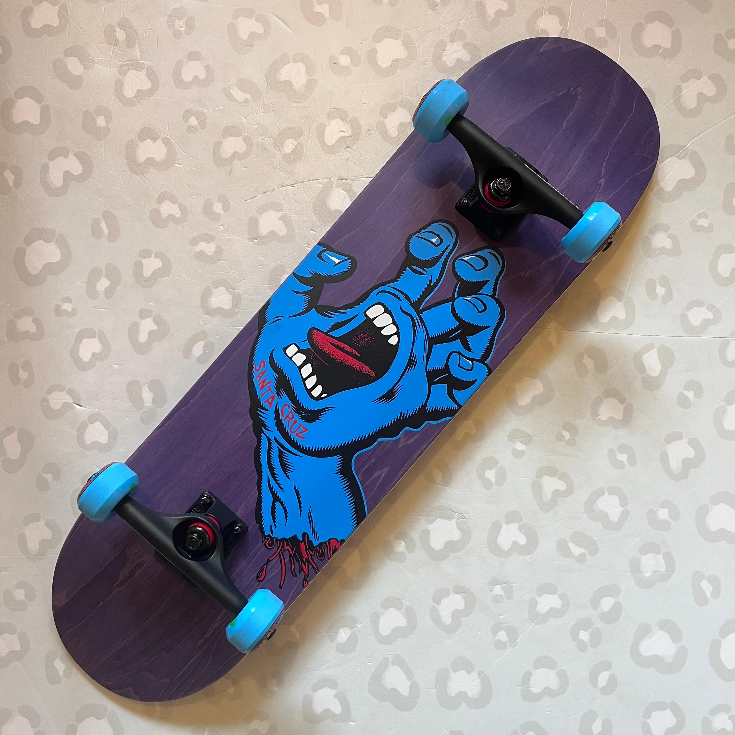 SANTA CRUZ - Purple Screaming Hand (8.375) Complete Skateboard (Slime Balls & Independent Custom)