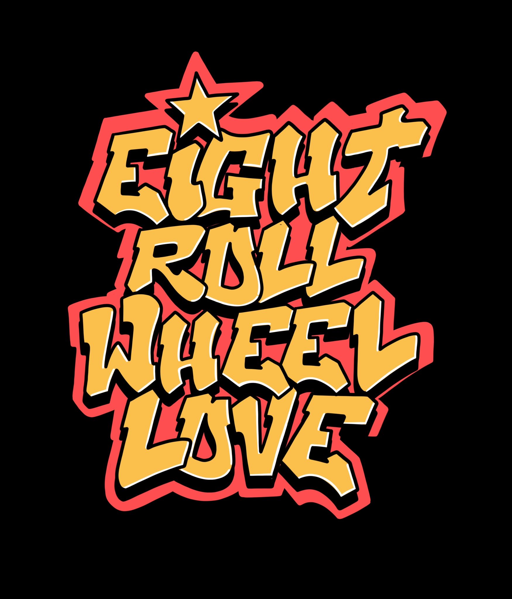 WHEEL LOVE - 8Roll Collabo Saudara Beroda T-Shirt