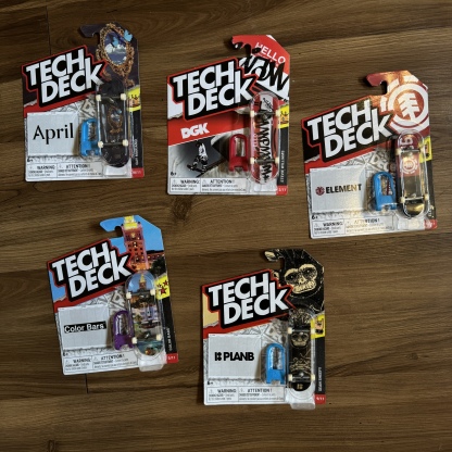 TECH DECK - Set A M62 Plastic Single 30mm Fingerboards