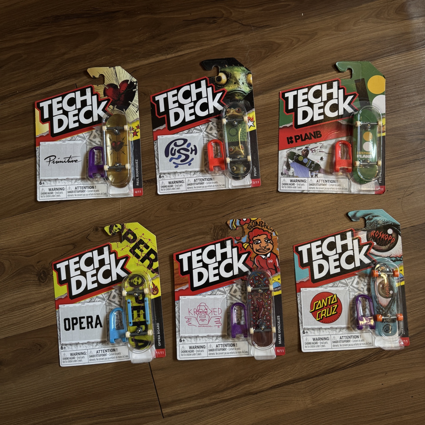 TECH DECK - Set B M62 Plastic Single 30mm Fingerboards