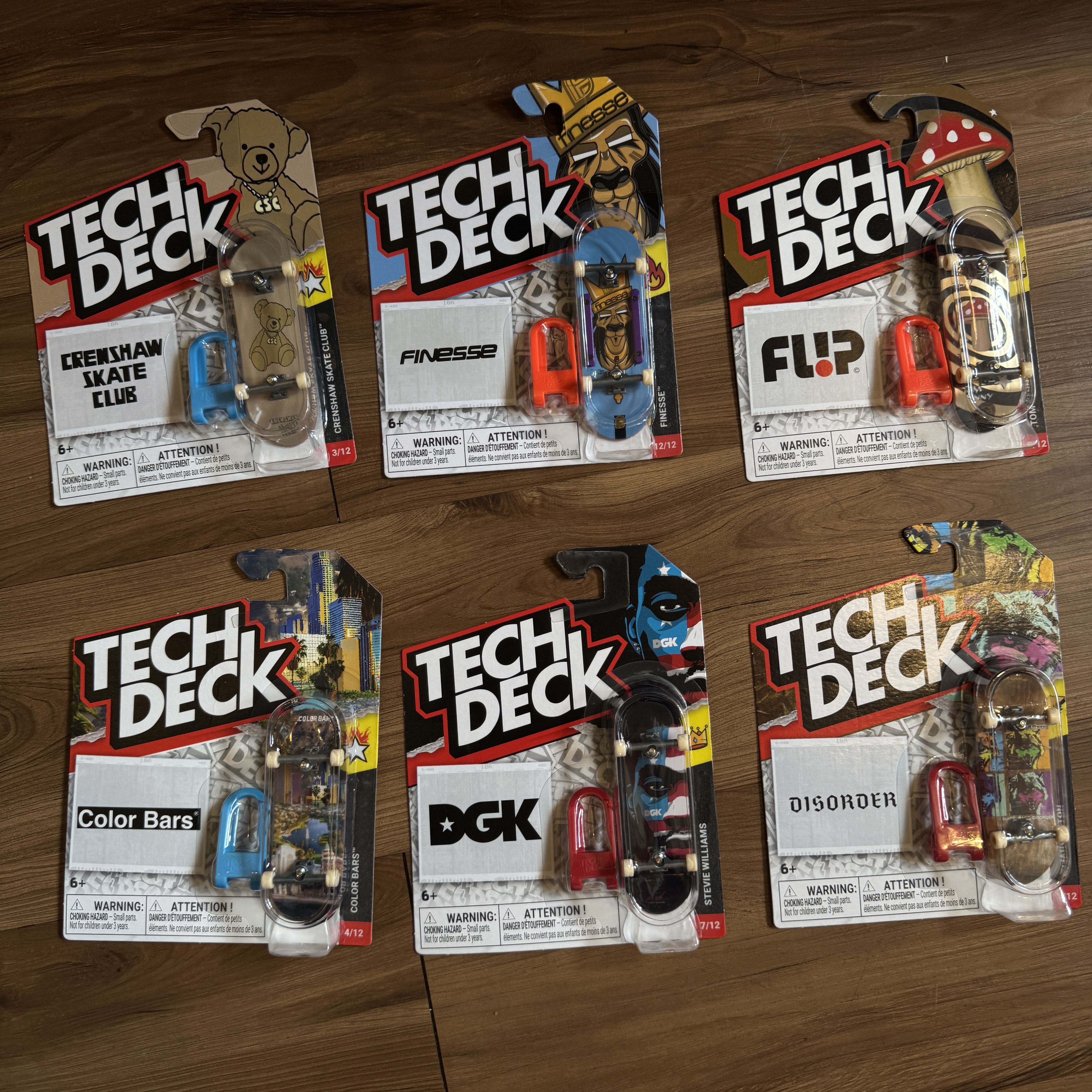 TECH DECK - Set A M63 Plastic Single 30mm Fingerboards
