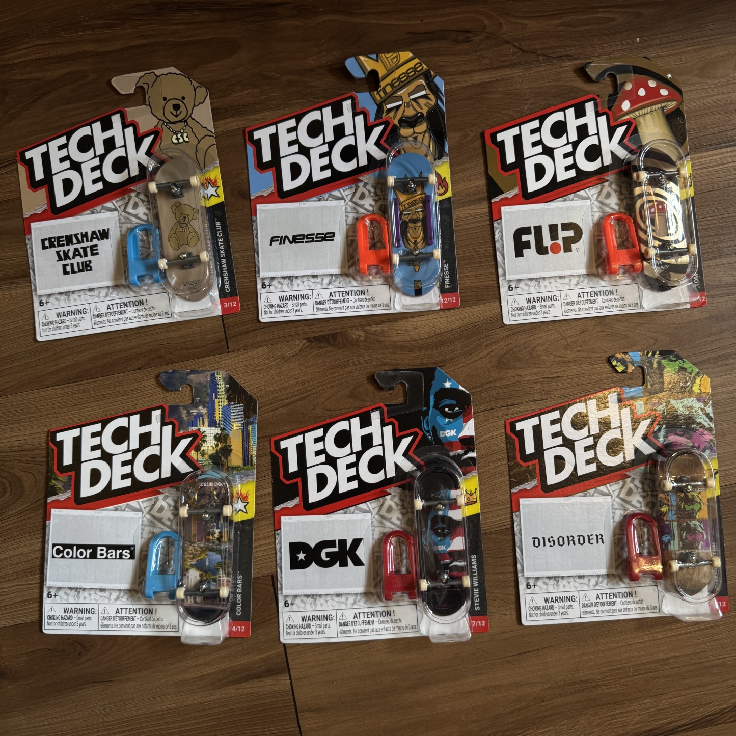 TECH DECK - Set A M63 Plastic Single 30mm Fingerboards