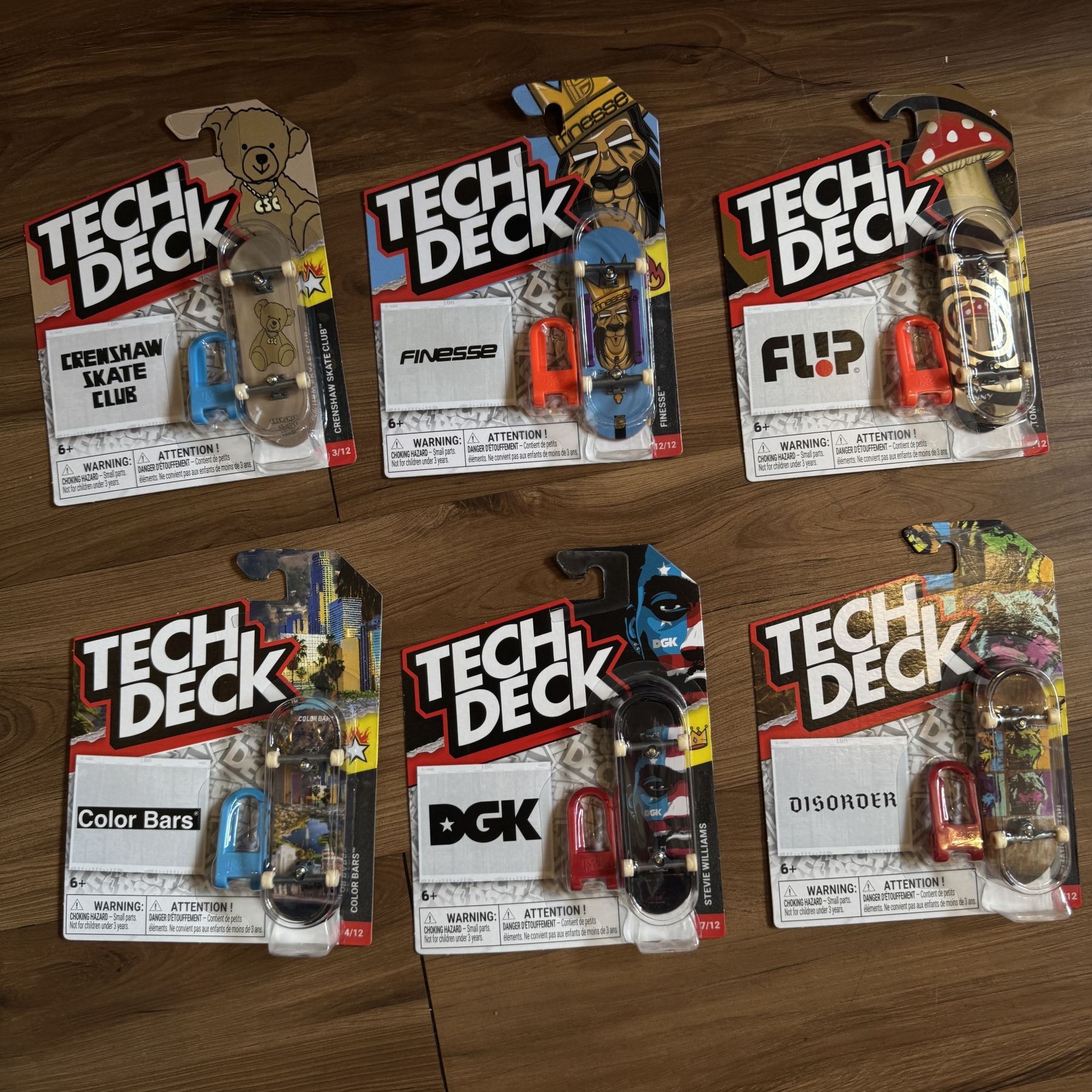 TECH DECK - Set A M63 Plastic Single 30mm Fingerboards